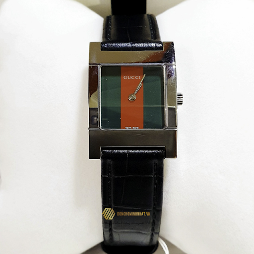 Đồng hồ Gucci F1010879 QuartZ Case Silver dây da chính hãng