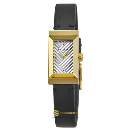 Đồng hồ Gucci YA147506 G - Frame Silver Dial QuartZ dây da chính hãng