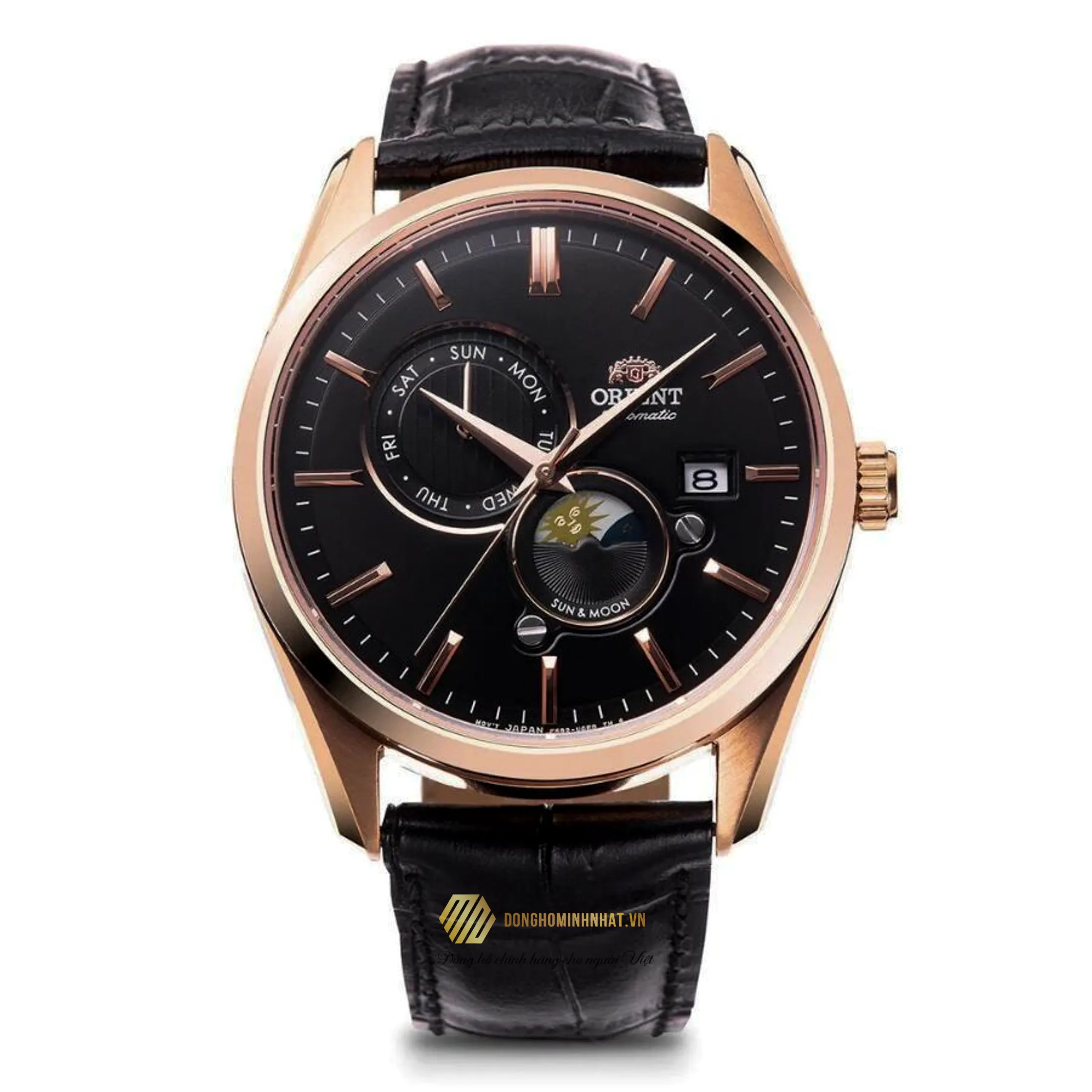 ĐỒNG HỒ NAM ORIENT RN-AK0304B AUTOMATIC ROSE GOLD TONE DÂY DA