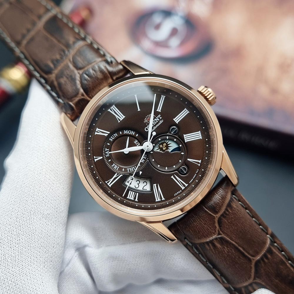ĐỒNG HỒ NAM ORIENT SUN AND MOON GEN 3 RA-AK0009T10B AUTOMATIC LEATHER STRAP