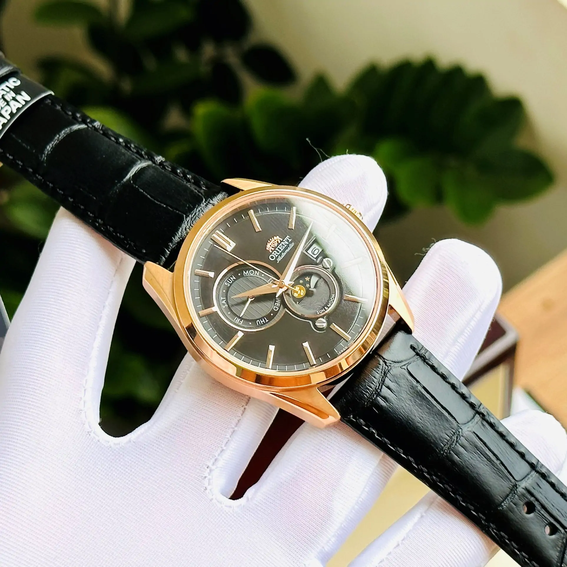 ĐỒNG HỒ NAM ORIENT RN-AK0304B AUTOMATIC ROSE GOLD TONE DÂY DA