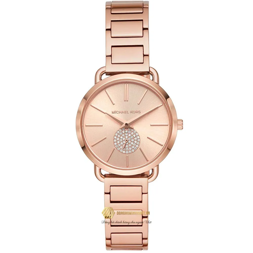 ĐỒNG HỒ NỮ MICHAEL KORS PORTIA ROSE GOLD MK4331 DÂY KIM LOẠI 100% CHÍNH ...