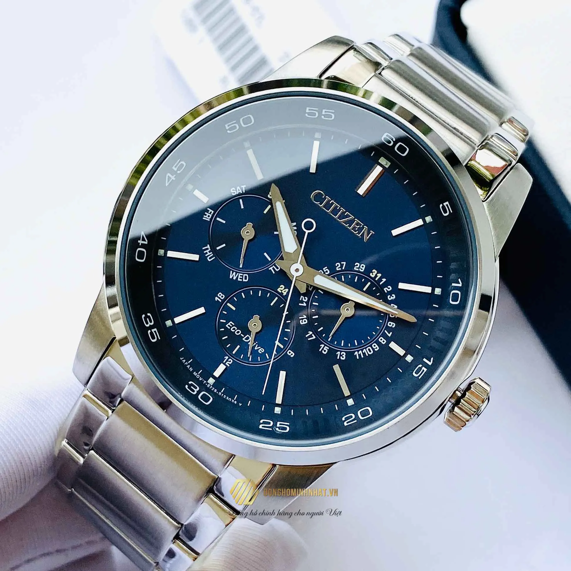 NG H NAM CITIZEN BU2010 57L CORSO ECO DRIVE BLUE DIAL DAY KIM LO I CHINH HANG