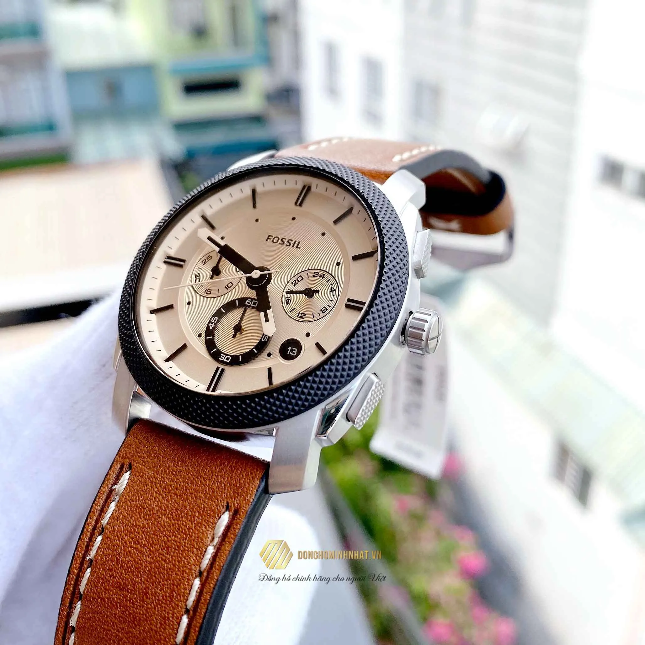 ĐỒNG HỒ NAM FOSSIL FS5620 MACHINE CHRONOGRAPH DÂY DA CHÍNH HÃNG