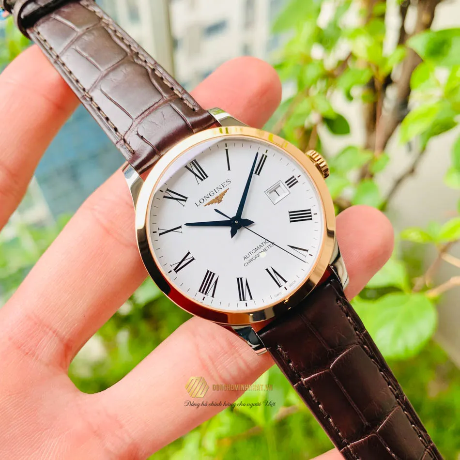 ĐỒNG HỒ NAM LONGINES L2.820.5.11.2 RECORD COLLECTION ROSE 38.5mm-L28205112